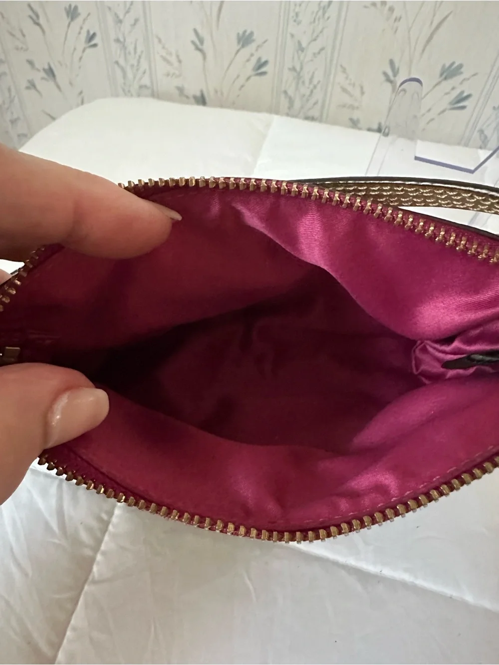 Coach Poppy Pop Art Wristlet with Gold Trim